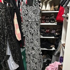 Lush Black and White Maxi Dress